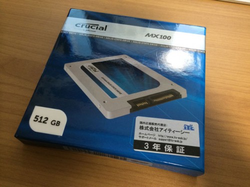 Crucial MX100 512GB 外箱